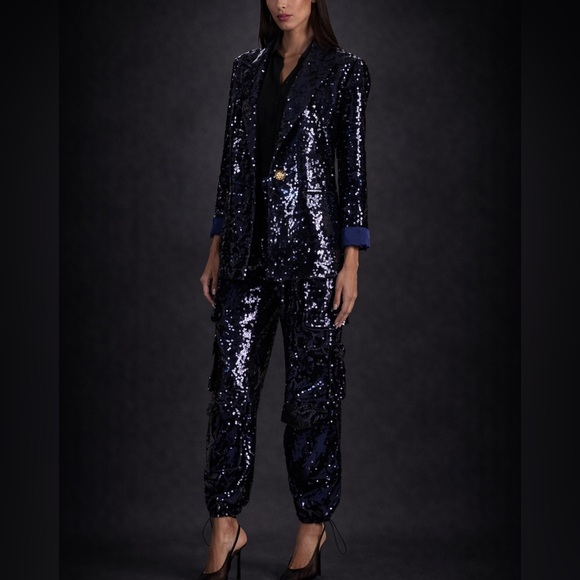 Function & Fringe Edit | Alice + Olivia Sequin Blazer Oversized - Picture 2 of 7